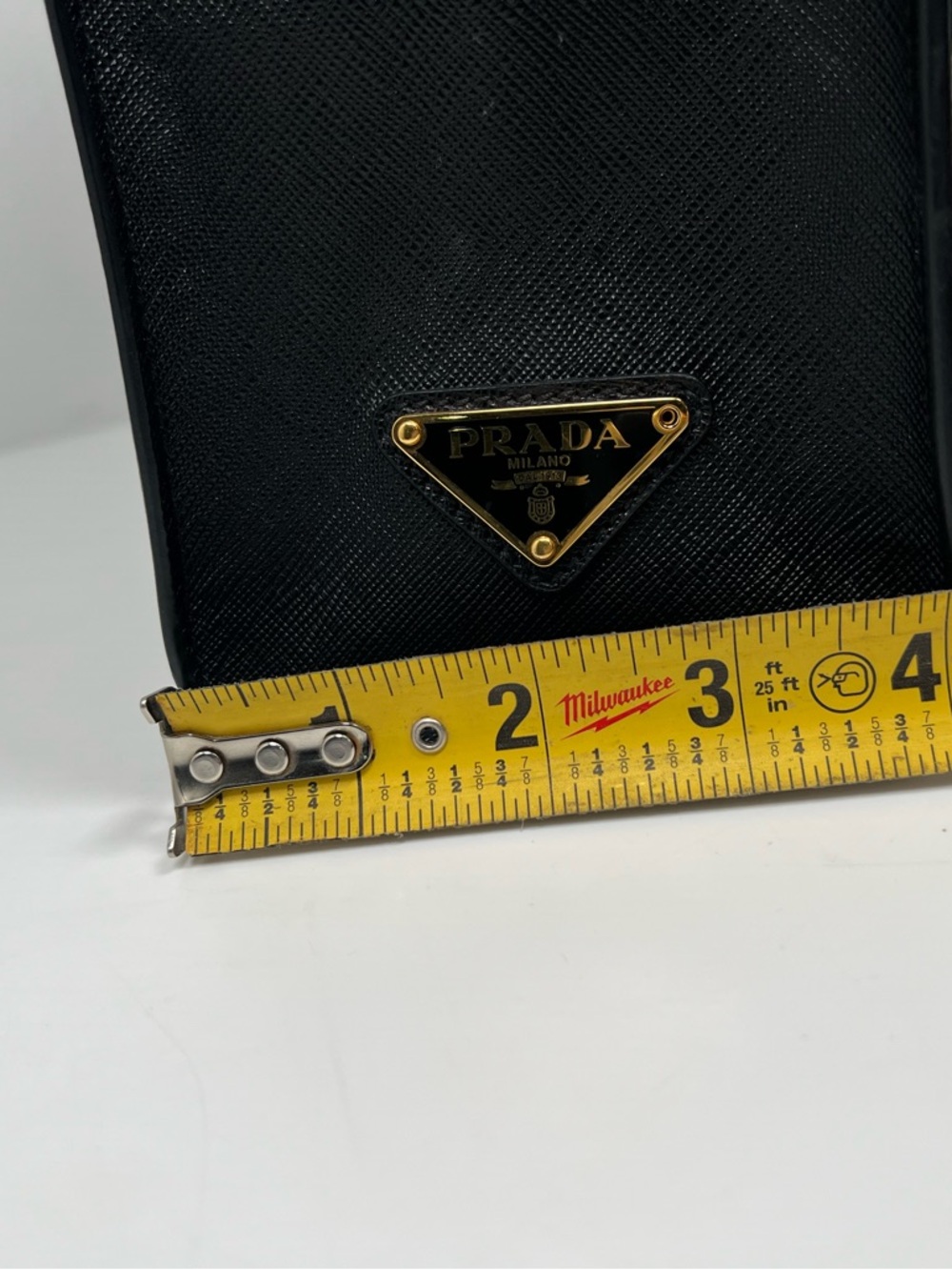 Prada Lux Saffiano Leather Black Crossbody Tote Bag - Picture 10 of 13